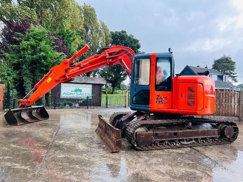 HITACHI ZAXIS 135UR TRACKED EXCAVATOR C/W FRONT BLADE *VIDEO*