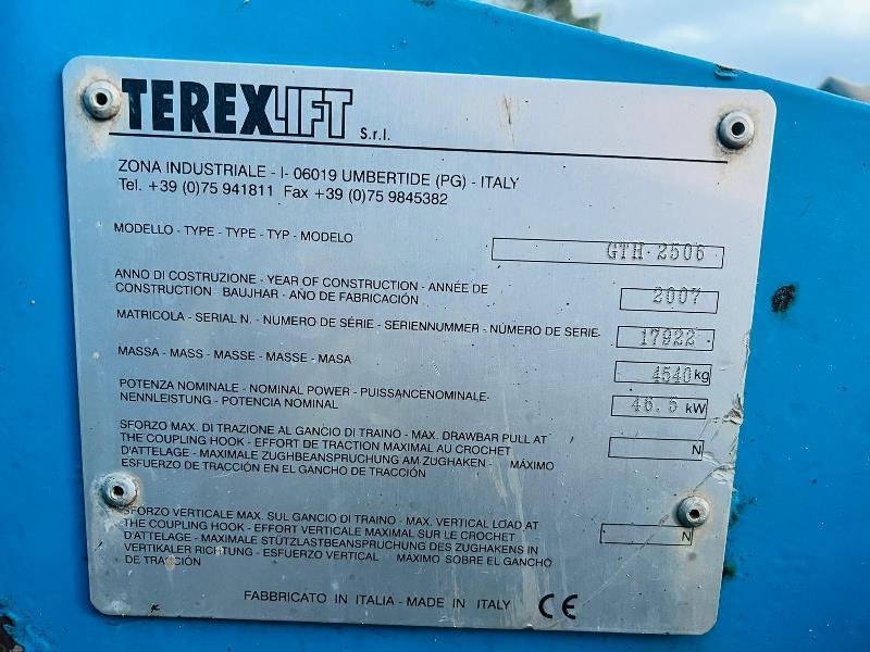 GENIE GTH-2506 4WD TELEHANDLER *ONLY 3169 HOURS* C/W PALLET TINES *VIDEO*