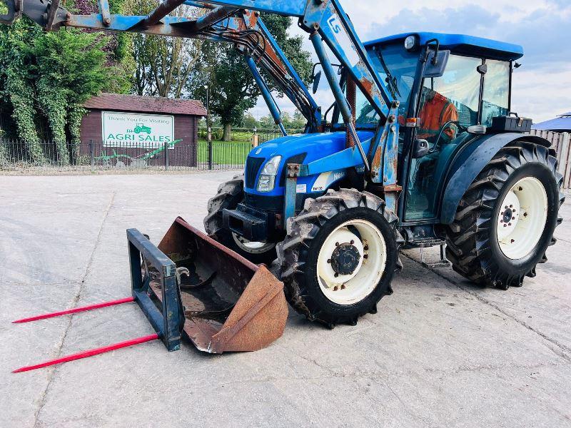 NEW HOLLAND TN75D 4WD TRACTOR *2837 HOURS*C/W LOADER, BUCKET, TINES*VIDEO*