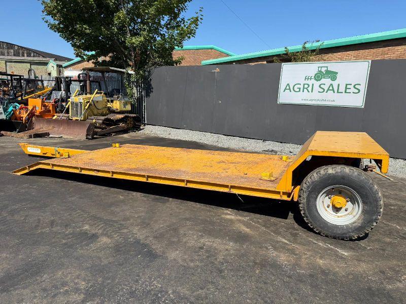 16FT FLAT DROPBED PLANT DIGGER/TRACTOR LOWLOADER TRAILER*VIDEO*