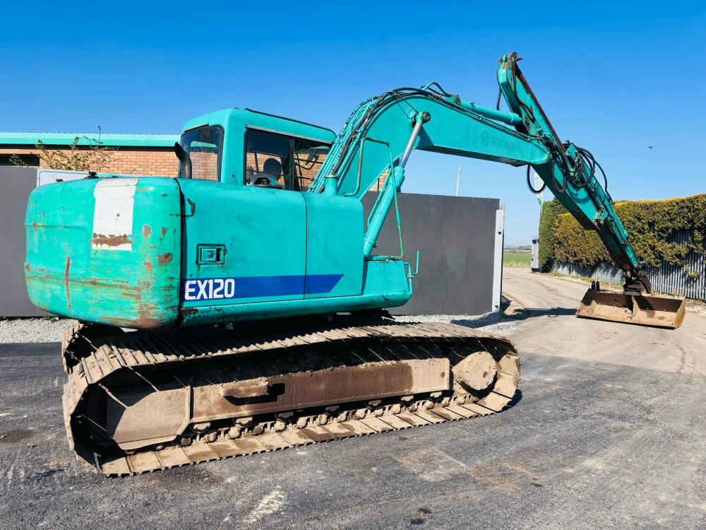 HITACHI EX120-3 EXCAVATOR *C/W EXTENDING ARM & BUCKET(DITCHING)* VIDEO*