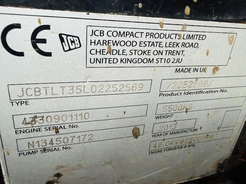 JCB TLT35D 4WD TELETRUCK*YEAR 2013*C/W BAIL GRAB*VIDEO*