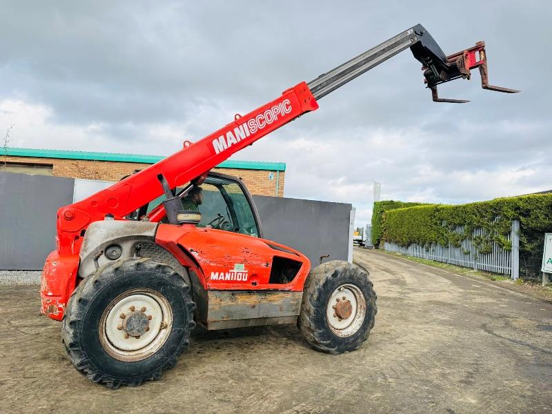 MANITOU MT732 TELEHANDLER*C/W PALLET TINES*VIDEO*