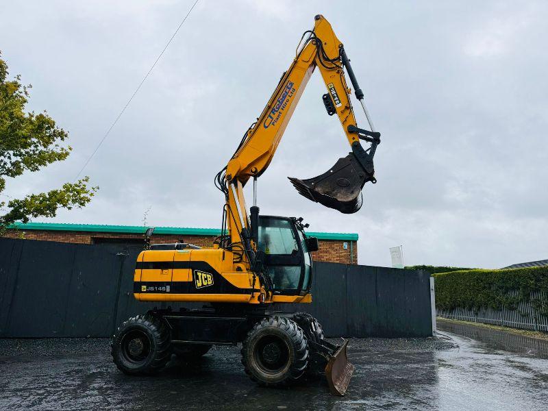 JCB JS145 WHEELED EXCAVATOR*C/W BUCKET*VIDEO*