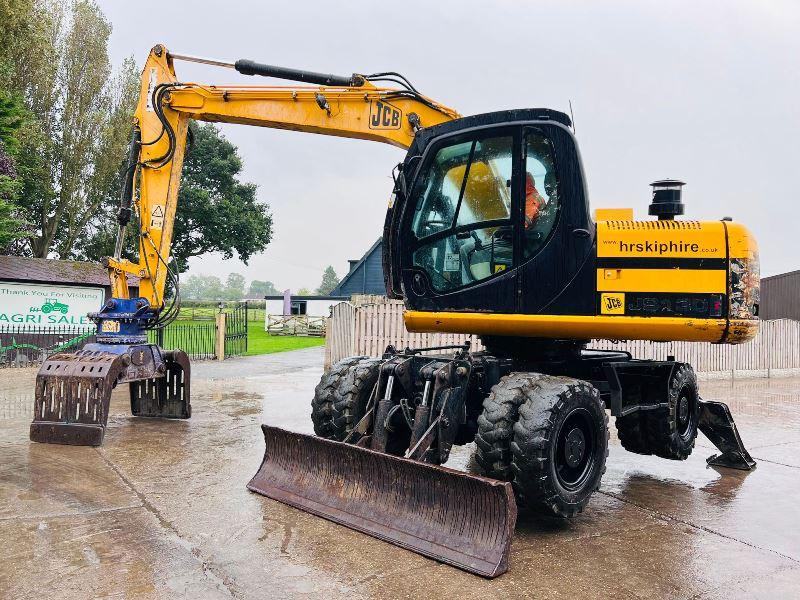 JCB JS130W 4WD WHEELED EXCAVATOR *YEAR 2009* C/W ROTATING SELECTOR GRAB *VIDEO*