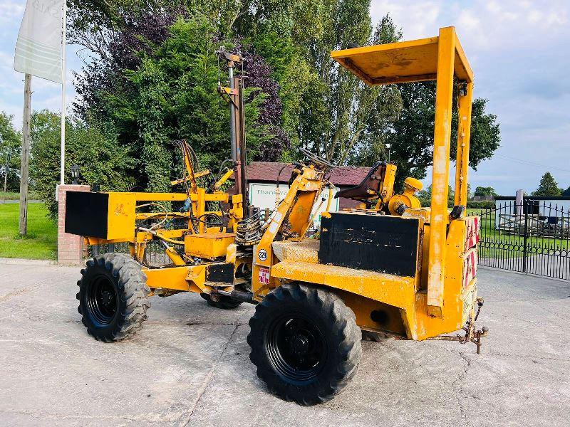 THWAITES ALL DRIVE 4WD DUMPER C/W HYDRAULIC POST DRIVER & PERKINS ENGINE *VIDEO*