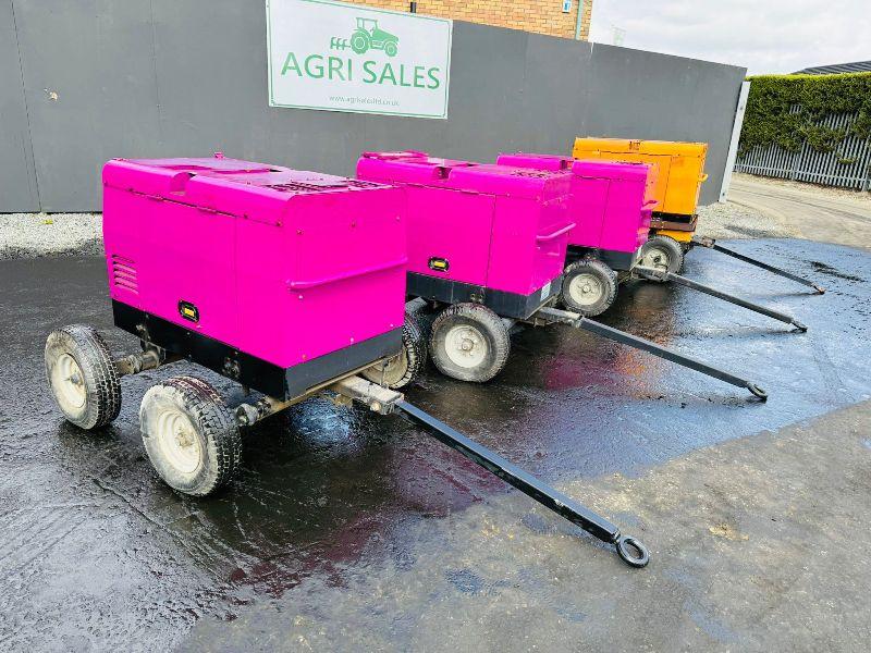 ARC GEN TOWABLE WELDER/GENERATOR*CHOICE OF 4*YEAR 2010*VIDEO*