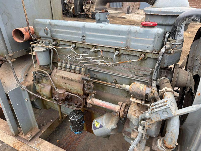 BRUSH STATIONARY GENERATOR*C/W 6 CYLINDER ENGINE*VIDEO*