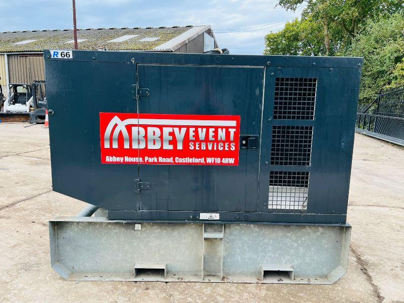 SDMO R66C2 60KVA GENERATOR *YEAR 2010* C/W JOHN DEERE ENGINE *VIDEO*