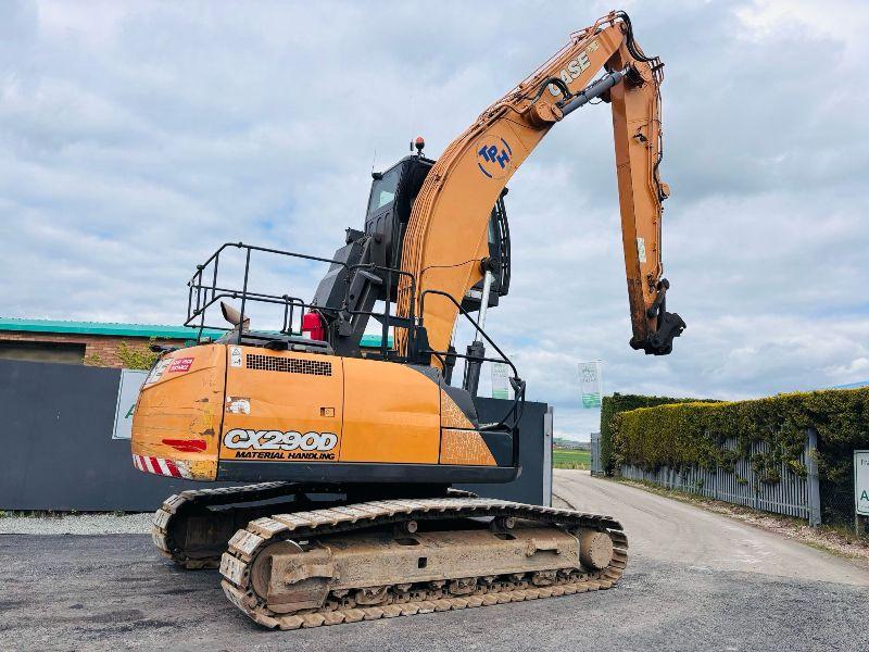 CASE CX290D HIGH RISE CABIN TRACKED EXCAVATOR *YEAR 2017* C/W QUICK HITCH *VIDEO*