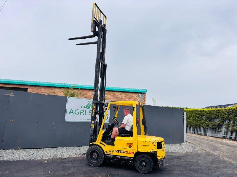 HYSTER H3.00XM FORKLIFT*C/W PALLET TINES*VIDEO*