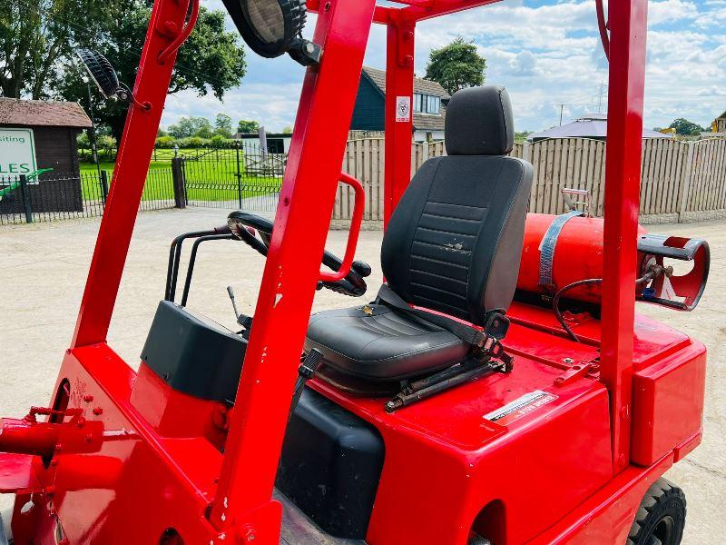 NISSAN FORKLIFT C/W SIDE SHIFT & 2 STAGE MAST *VIDEO*