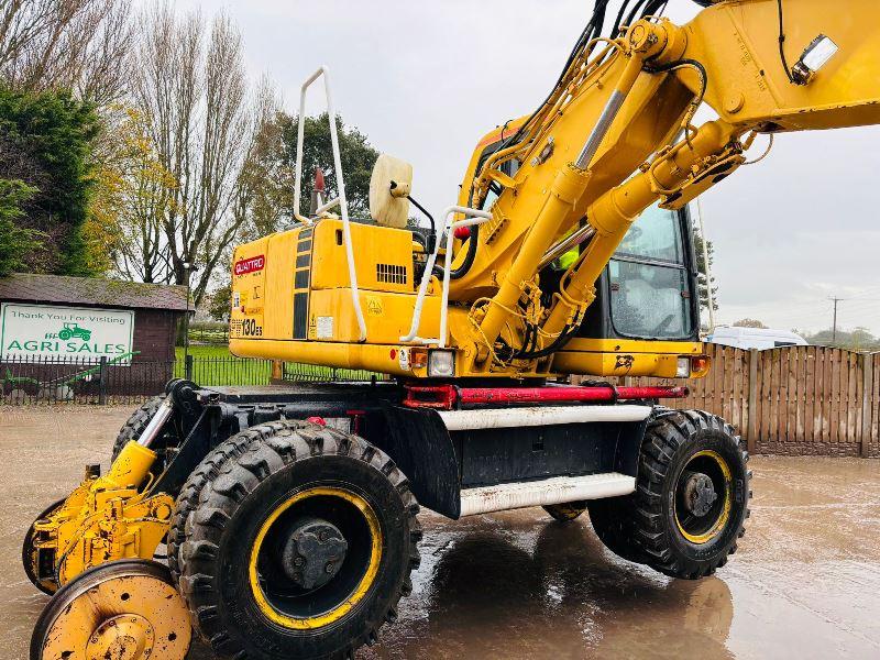 KOMATSU PW130ES-6K 4WD WHEELED EXCAVATOR C/W QUICK HITCH & RAILWAY GEAR *VIDEO*