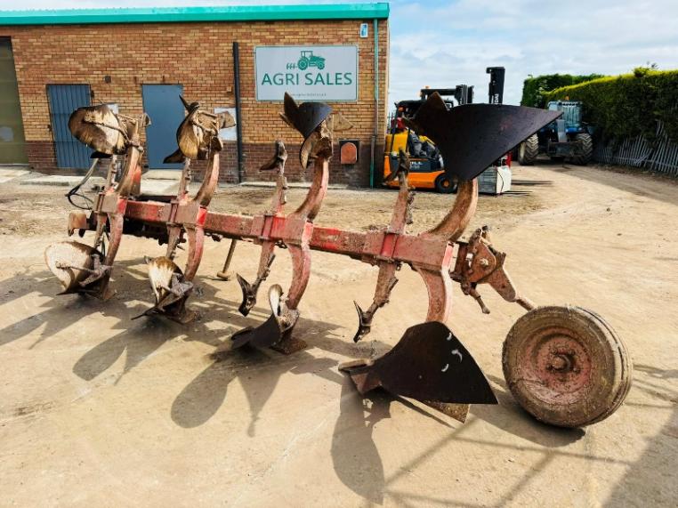 GREGOIRE BESSON 4 FURROW REVERSABLE PLOUGH*VIDEO*