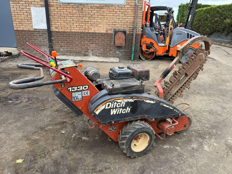DITCH WITCH 1330 WALK BEHIND TRENCHER*VIDEO*