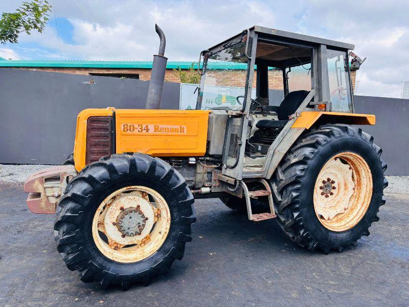 RENAULT 85-34 4WD TRACTOR*C/W REAR LINKAGE*VIDEO*