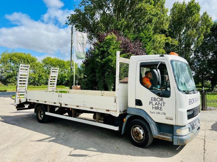 DAF 45.150 4X2 BEAVER TAIL LORRY C/W ALLOY RAMPS *MOT'D TILL 30TH JUNE 24*VIDEO*