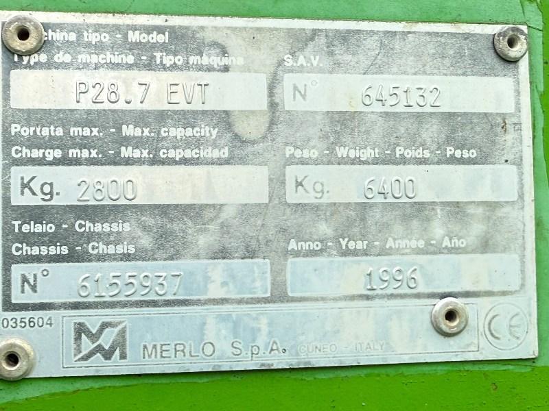 MERLO P28.7 EVT TELEHANDLER*AGE SPEC*C/W PALLET TINES*VIDEO*