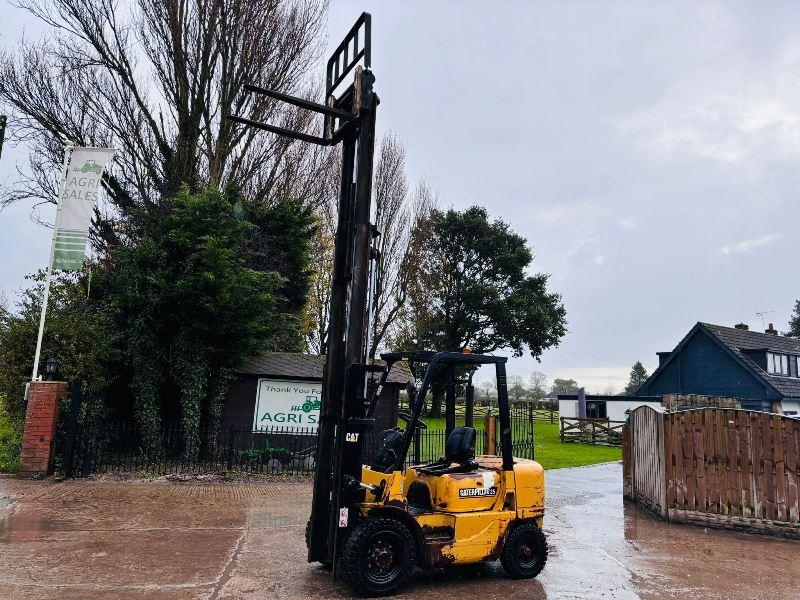 CATERPILLAR 25 DIESEL CONTAINER SPEC FORKLIFT C/W SIDE SHIFT *VIDEO*