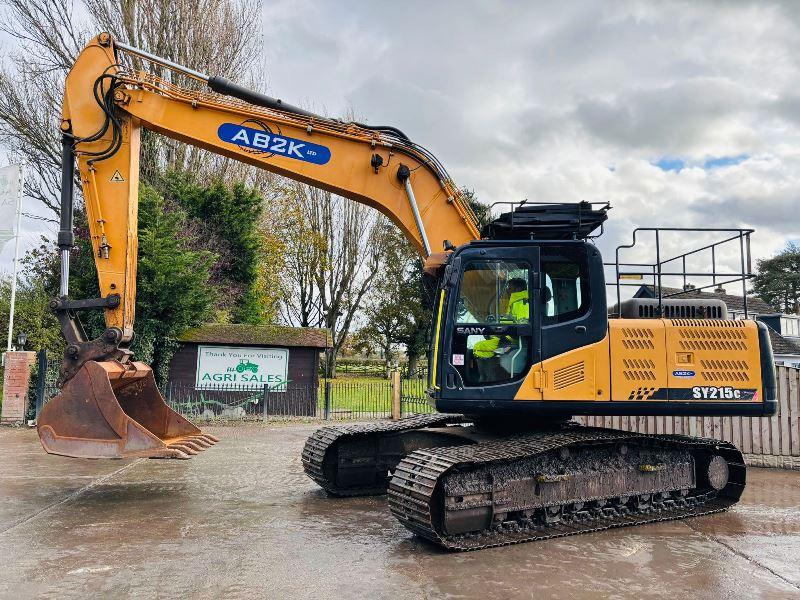 SANY SY215C TRACKED EXCAVATOR *YEAR 2017* C/W QUICK HITCH & BUCKET *VIDEO*