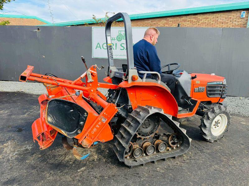 KUBOTA GB180 HALF TRACK COMPACT TRACTOR*C/W ROTOVATOR*VIDEO*