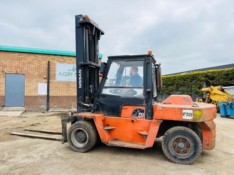 NISSAN 70 FORKLIFT*C/W PALLET TINES*VIDEO*