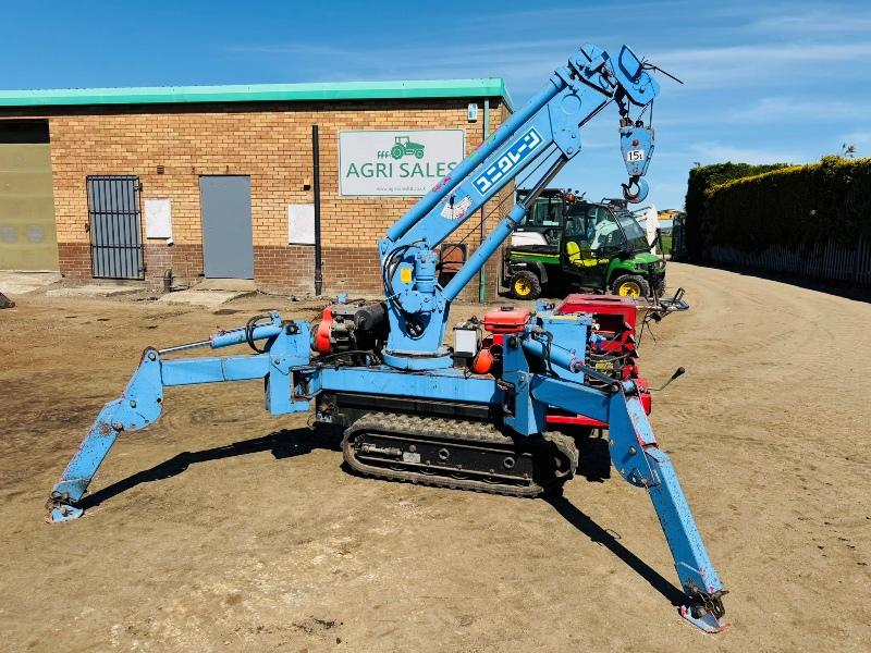 TADANO TRACKED MOBILE SPIDER CRANE*C/W 4X SUPPORT LEGS*VIDEO*