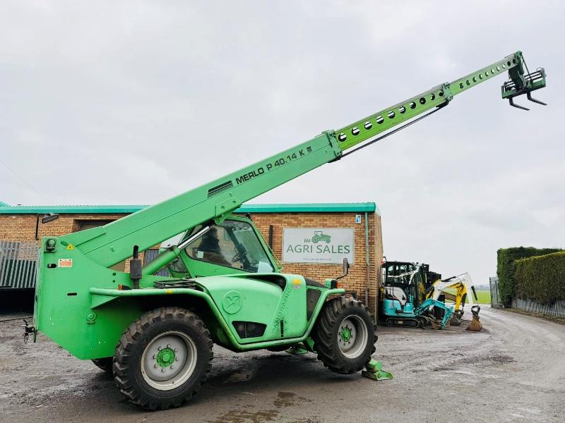 MERLO P40.14K TELEHANDLER*SWAY CAB*2943 HOURS*VIDEO*