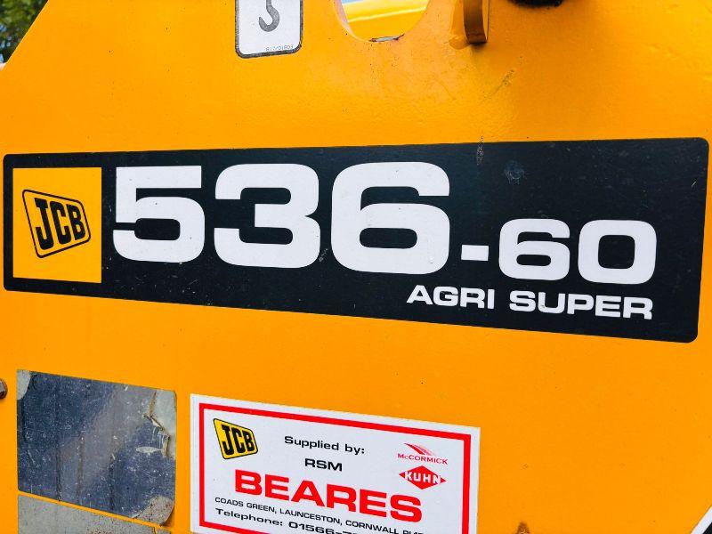 JCB 536-60 AGRI SUPER TELEHANDLER*C/W JOYSTICK CONTROL*YEAR 2012*VIDEO*