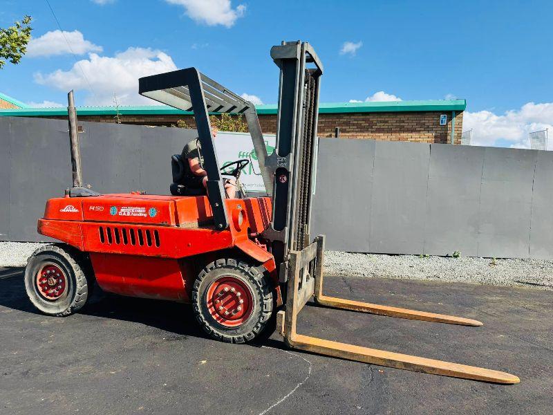 LINDE H50 FORKLIFT*C/W PALLET TINES*VIDEO*