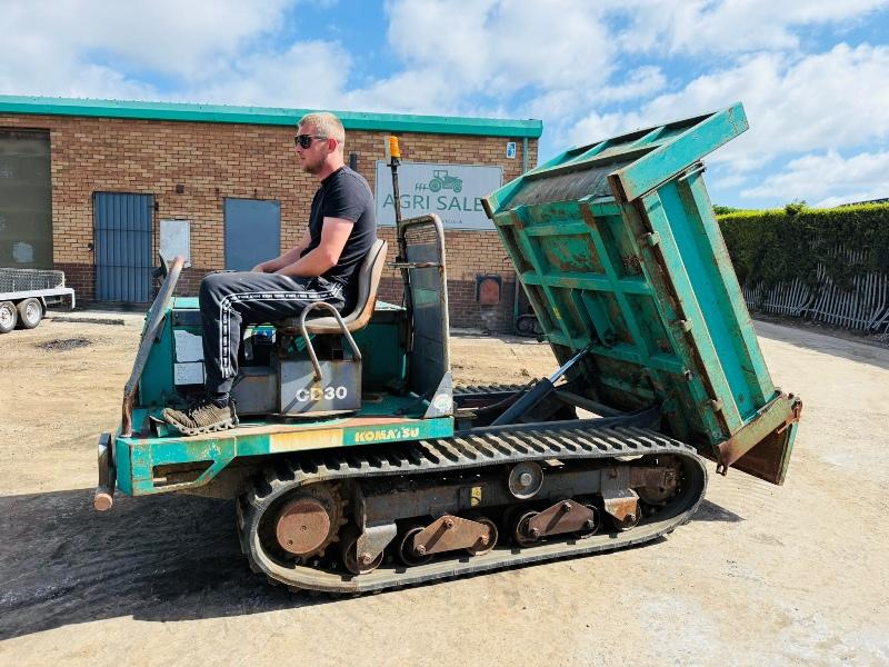 KOMATSU CD30-1 TRACKED DUMPER*C/W RUBBER TRACKS*VIDEO*
