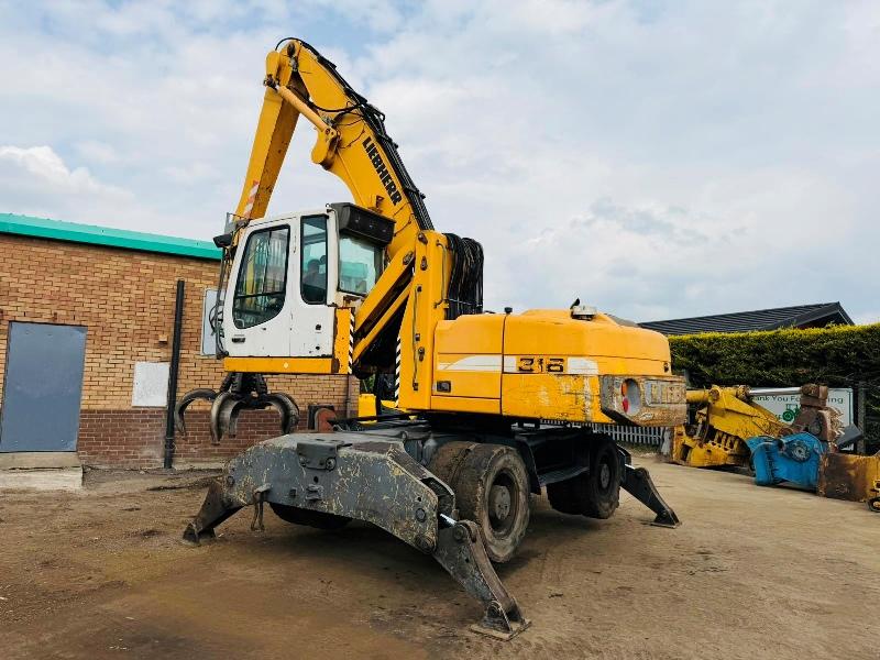 LIEBHERR 316 HRC SCRAP HANDLER*C/W ROTATING SCRAP GRAB*VIDEO*