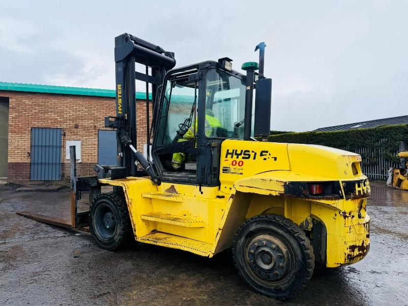 HYSTER H8.00XM 2 STAGE MASTED FORKLIFT*C/W SIDESHIFT*