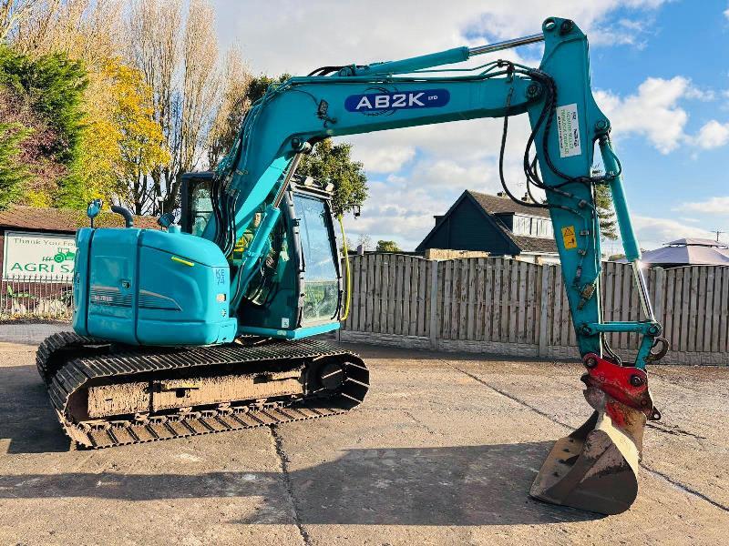 KOBELCO SK75SR-3E EXCAVATOR *YEAR 2015, 5578 HOURS* C/W BOGG MASTER TRACKS *VIDEO*