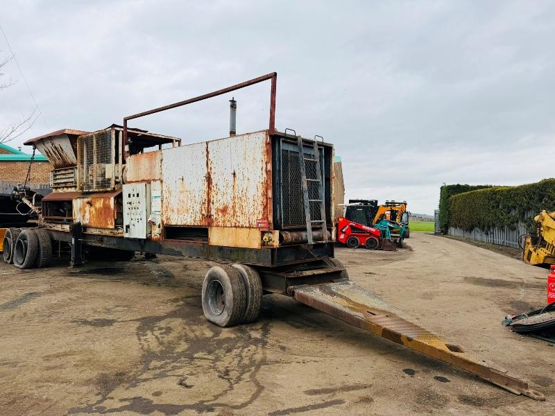 ROTARY CRUSHER WITH ON BOARD GENERATOR C/W*8 CYLINDER TURBO ENGINE*VIDEO*