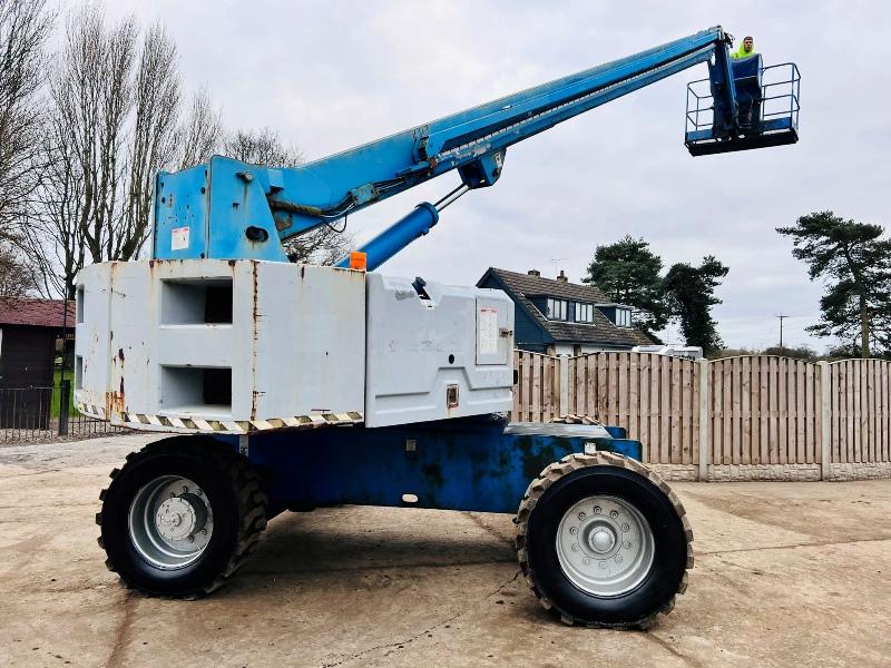 GENIE S85 AIREL PLATFORM * 85 FT WORKING HEIGHT * C/W HYDRAULIC PUSH OUT AXLES *VIDEO*