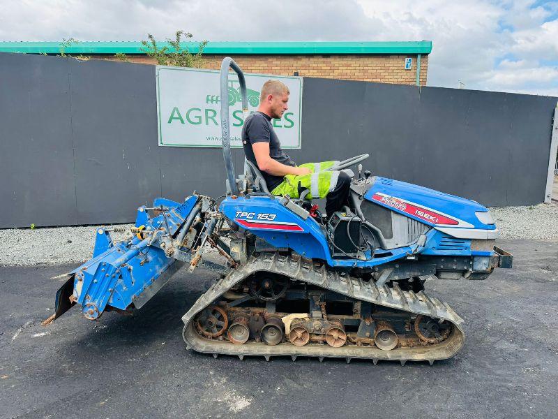 ISEKI TPC153 TRACKED COMPACT TRACTOR*C/W ROTAVATOR*VIDEO*