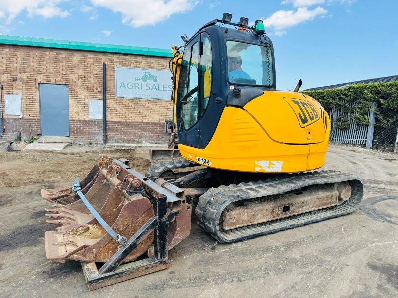JCB 8080 EXCAVATOR*C/W BUCKETS*YEAR 2011*5979 HOURS*VIDEO*