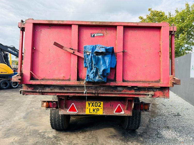 TRIFFITT 10 TONNE HYDRAULIC TIPPING TRAILER*C/W REAR BACKDOOR AND SHOOT*VIDEO*
