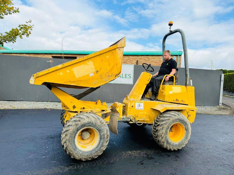 THWAITES 3 TONNE SWIVEL TIP DUMPER*1 OWNER FORM NEW*VIDEO*