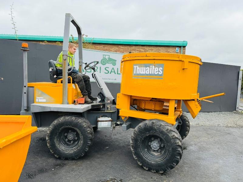 THWAITES MACH070 SITE DUMPER*C/W PAN MIXER AND SKIP*VIDEO*