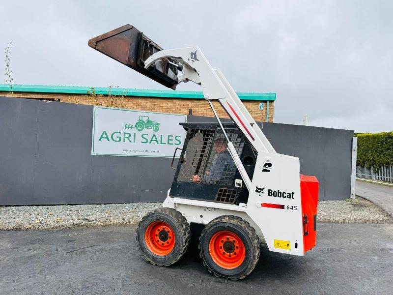 BOBCAT 645 WHEELED SKIDSTEER*C/W BUCKET*3835 HOURS*VIDEO*
