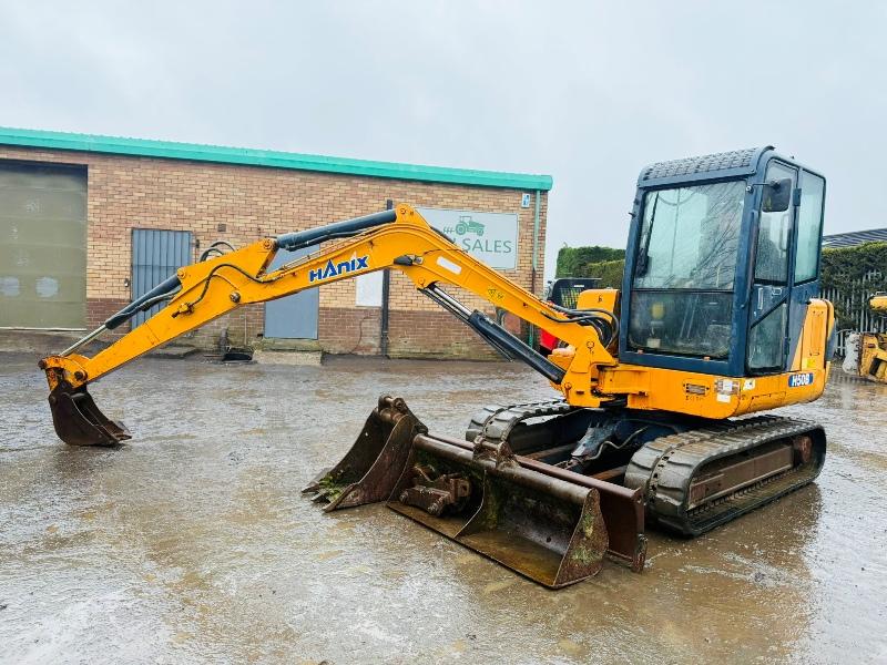 HANIX H50B EXCAVATOR*C/W QUICK HITCH AND 3 BUCKETS*VIDEO*