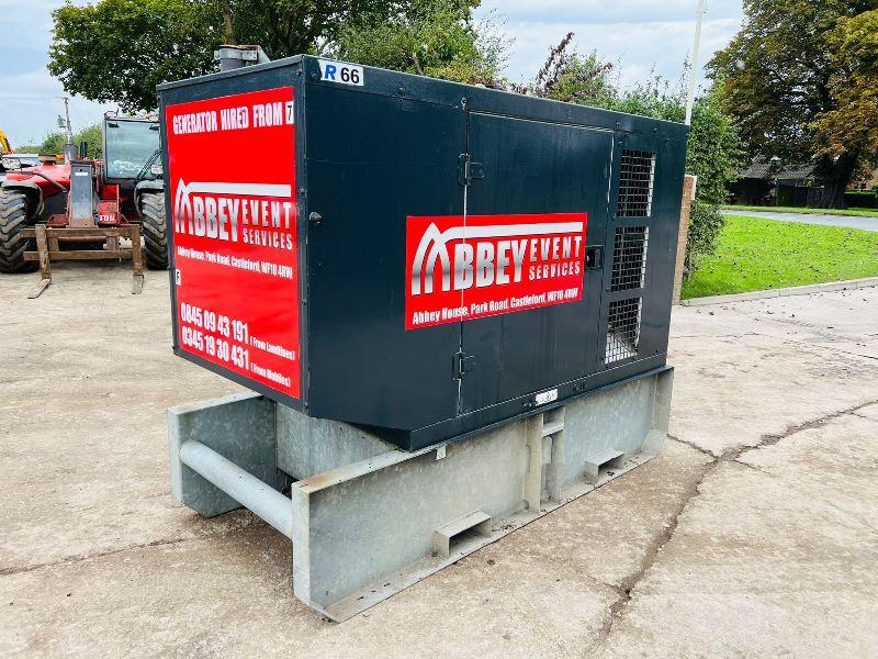SDMO R66C2 60KVA GENERATOR *YEAR 2010* C/W JOHN DEERE ENGINE *VIDEO*