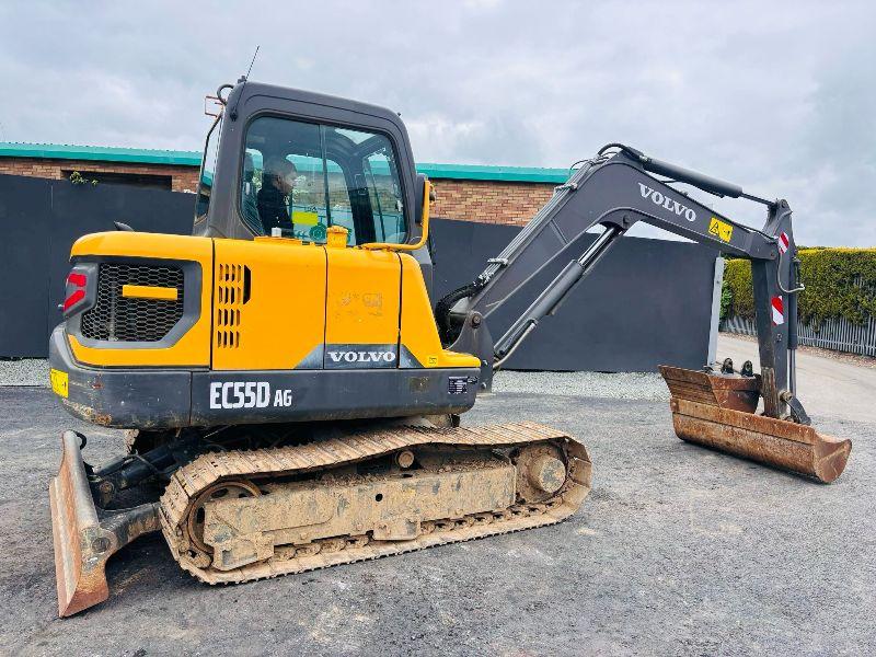 VOLVO EC55DAG RUBBER BLOCK TRACKS EXCAVATOR *YEAR 2020*C/W BUCKET*VIDEO*