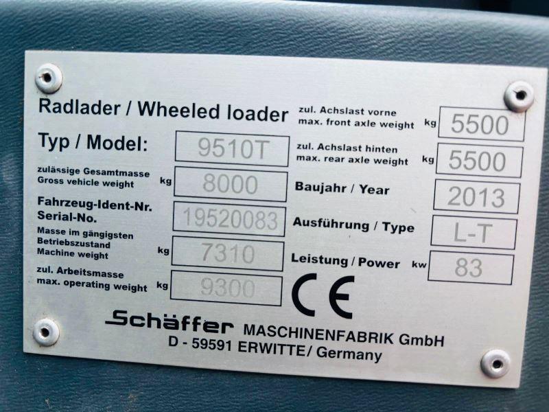 SCHAFFER 9510T 4WD TELEHANDLER *YEAR 2013* C/W BRAND NEW BUCKET *VIDEO*