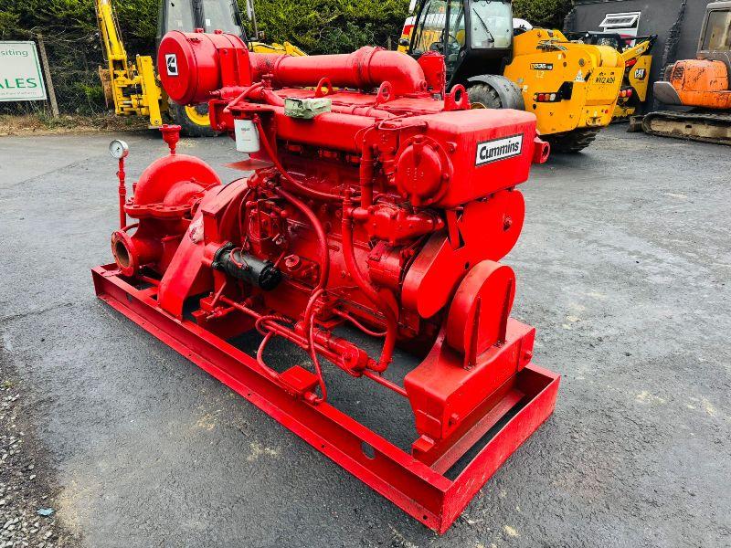 CUMMINGS N-855-F 6 INCH WATER PUMP *C/W 6 CYLINDER ENGINE*VIDEO*