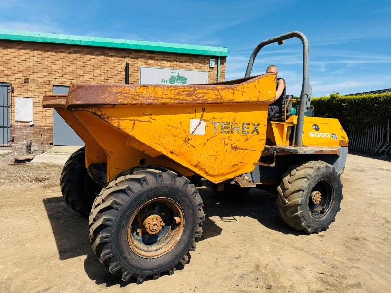 BENFORD TEREX PT6000 STRAIGHT TIP DUMPER*VIDEO*