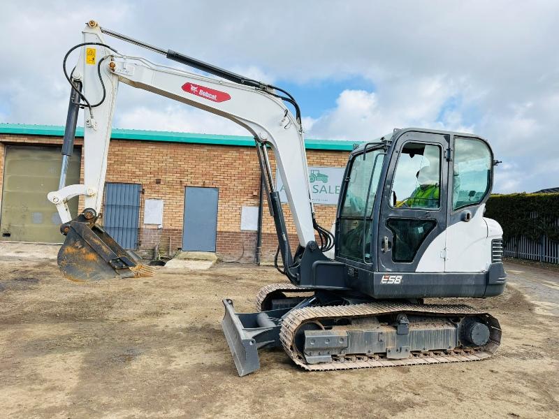 BOBCAT E58 EXCAVATOR*YEAR 2018*C/W BUCKET*VIDEO*