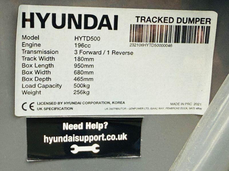 *UNUSED*HYUNDAI WALK BEHIND TRACKED DUMPER*X DEMO*VIDEO*